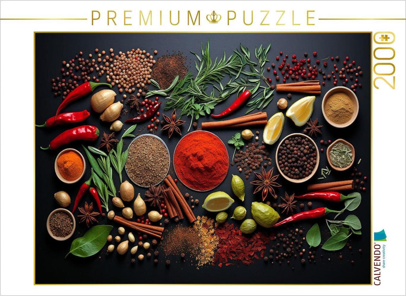 CALVENDO Puzzle Gewürze für die Küche | 2000 Teile Lege-Größe 90x67cm Foto-Puzzle für glückliche Stu