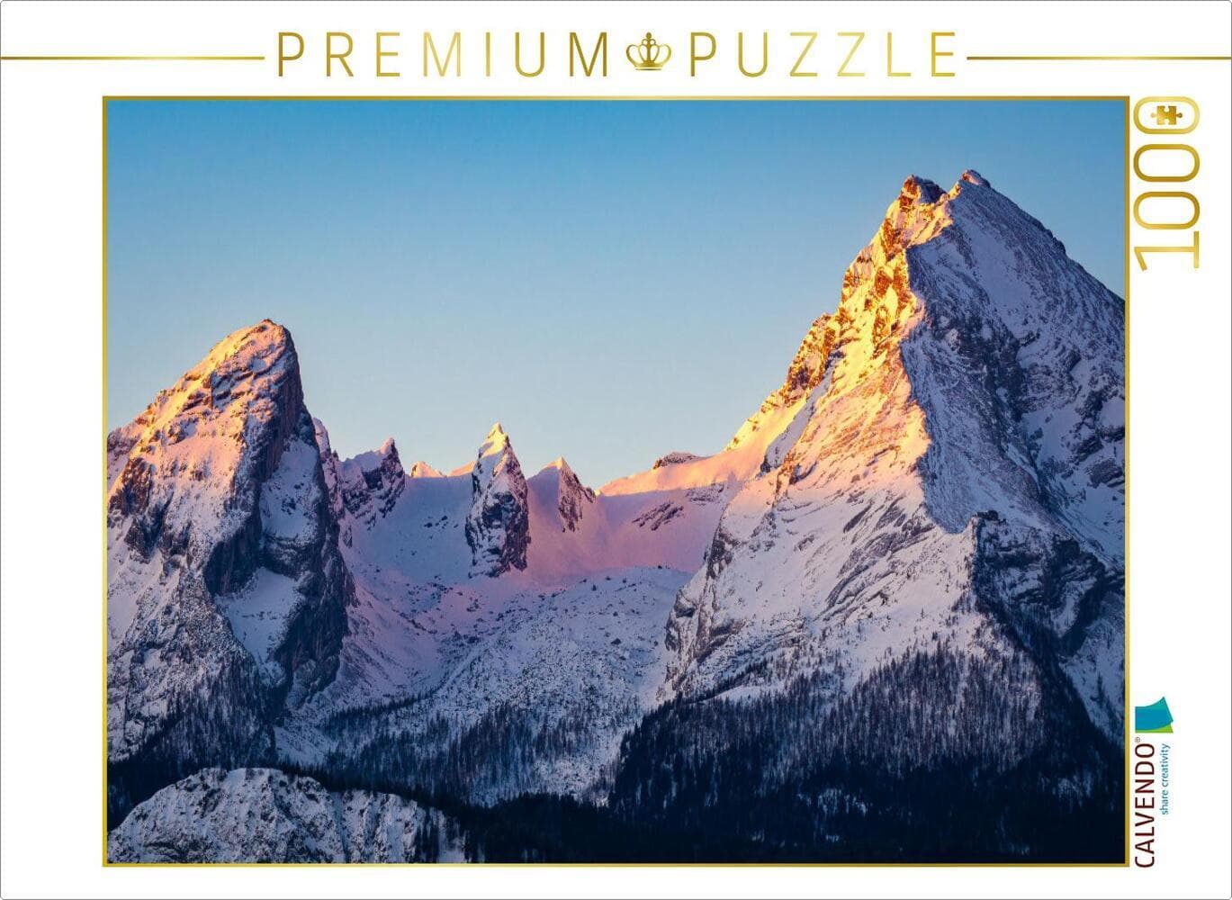 CALVENDO Puzzle Watzmann am Morgen | 1000 Teile Lege-Größe 64x48cm Foto-Puzzle für glückliche Stunde