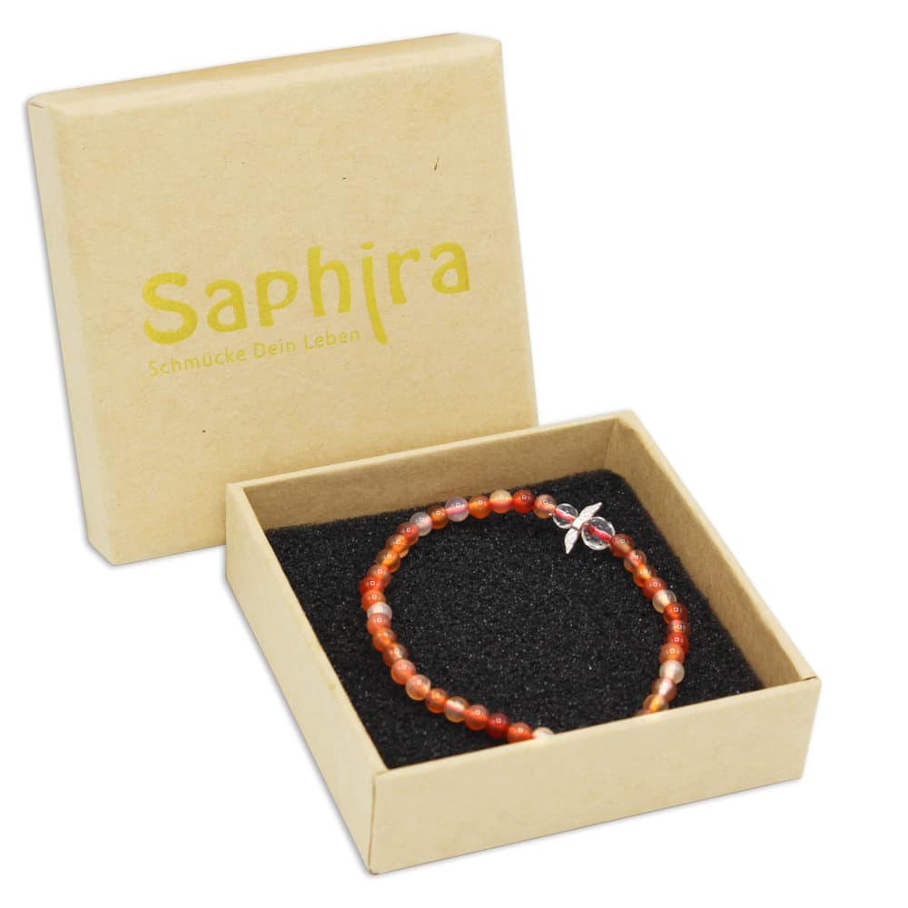 Carneol Schutzengel Edelsteinarmband