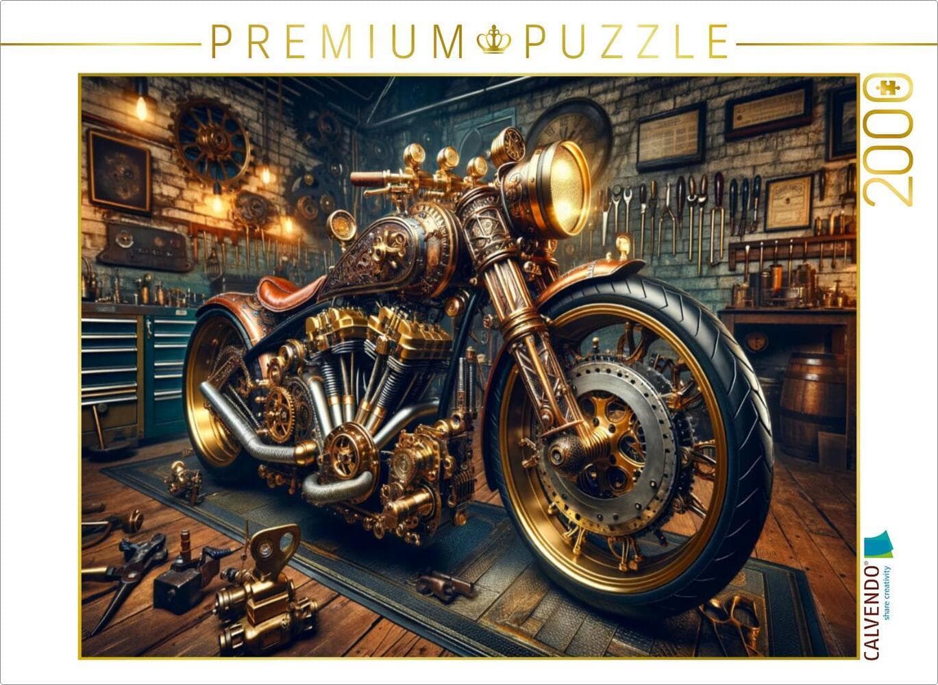 CALVENDO Puzzle Steampunk Voyager: Ein Custom-Bike im Steampunk-Design - Ein Motiv aus dem Kalender