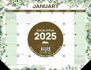Eucalyptus 2025 22 X 17 Large Monthly Deskpad