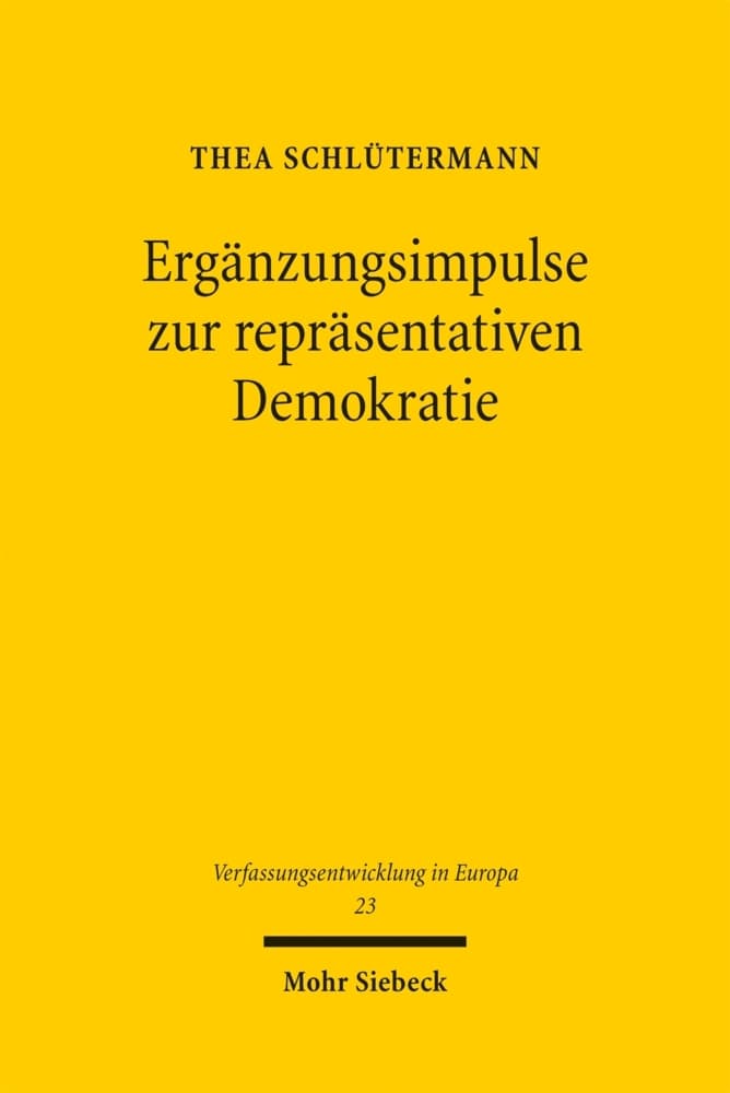 Ergänzungsimpulse zur repräsentativen Demokratie