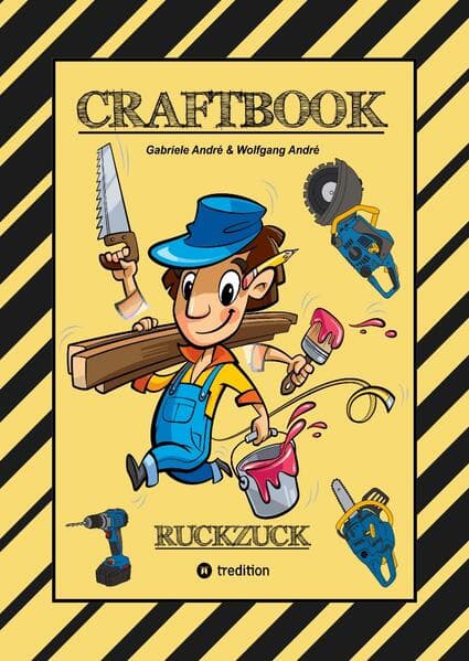 CRAFTBOOK - BAUMASCHINEN MOTIVE - GÄRTNER - HÄUSER - WERKZEUG - HANDWERKER - TOLLE RÄTSEL - LUSTIGE AUFGABEN