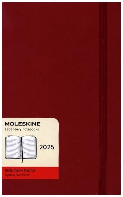 Moleskine 12 Monate Tageskalender 2025, Large/A5