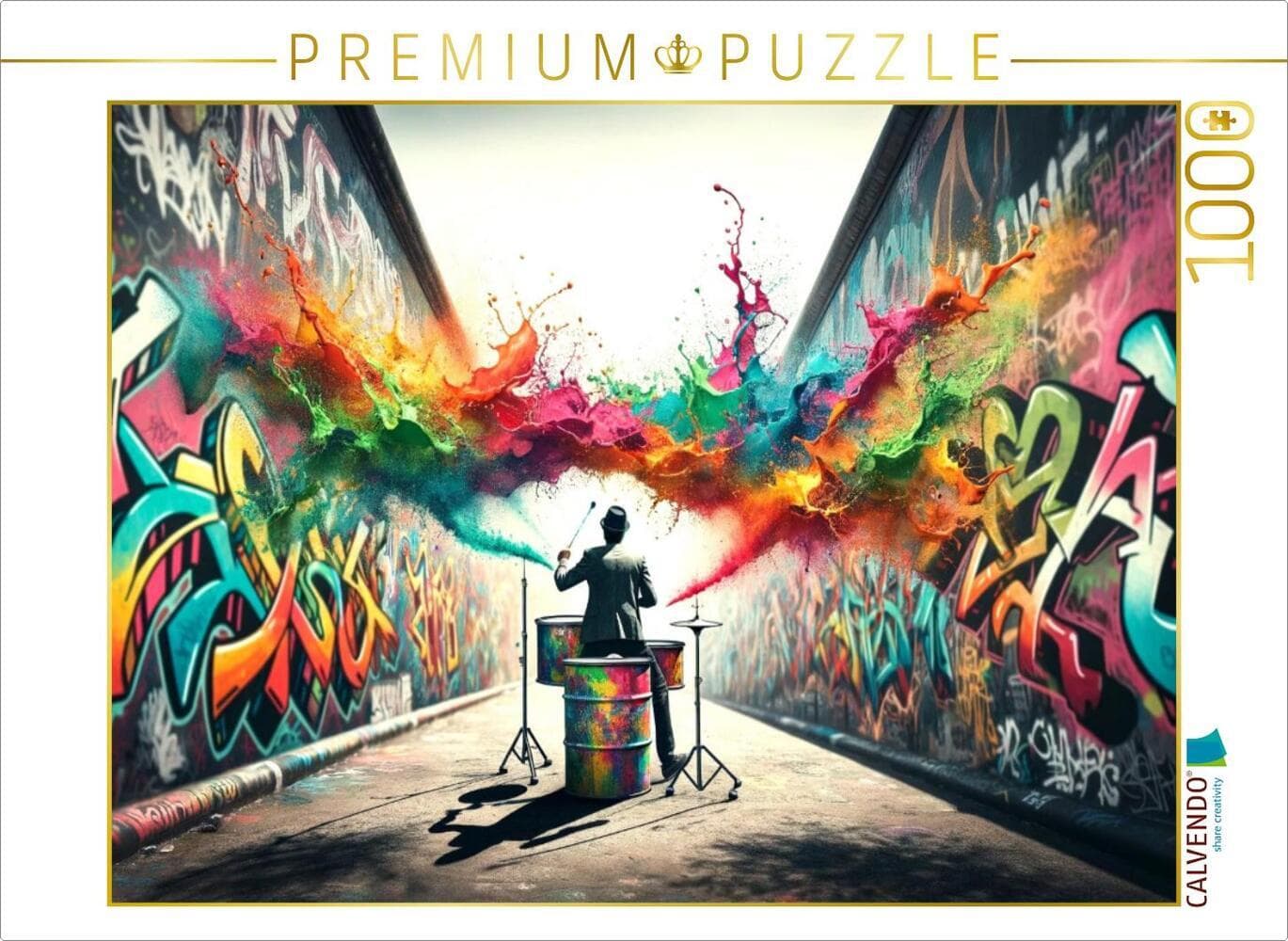 CALVENDO Puzzle Urban Beats: Graffiti Rhythms | 1000 Teile Lege-Größe 64x48cm Foto-Puzzle für glückl