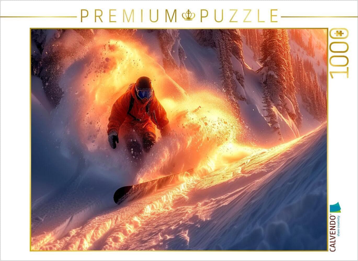 CALVENDO Puzzle Snowboarden, ein Wintertraum | 1000 Teile Lege-Größe 64x48cm Foto-Puzzle für glückli