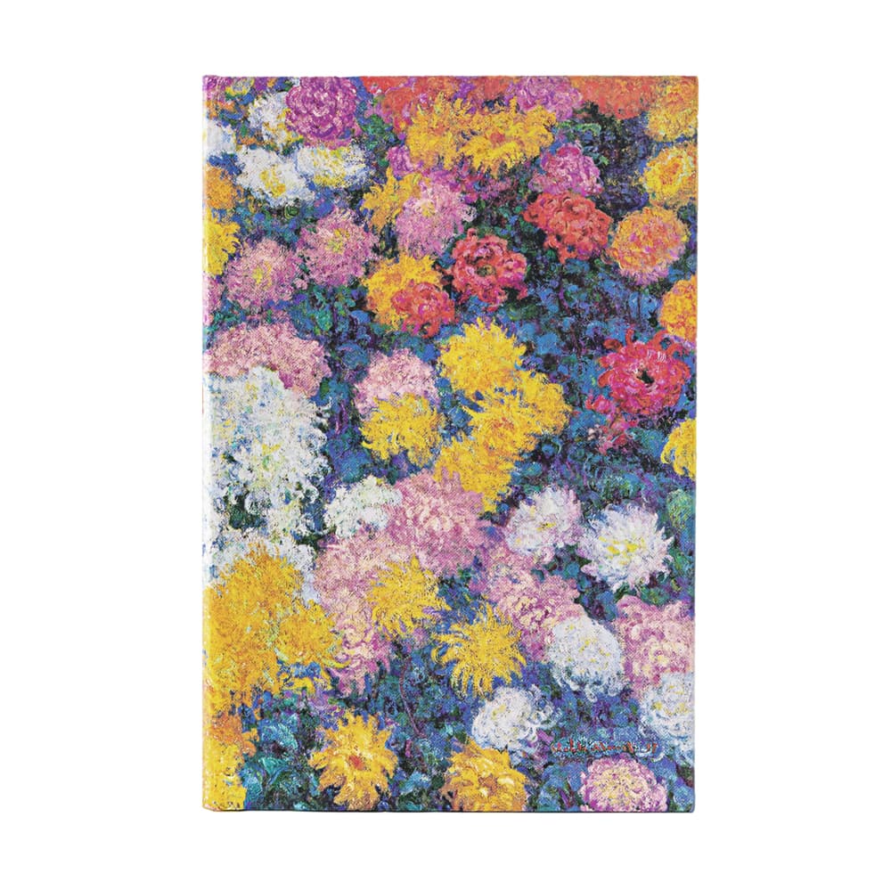 Notizbuch Monets Chrysanthemen Midi Liniert