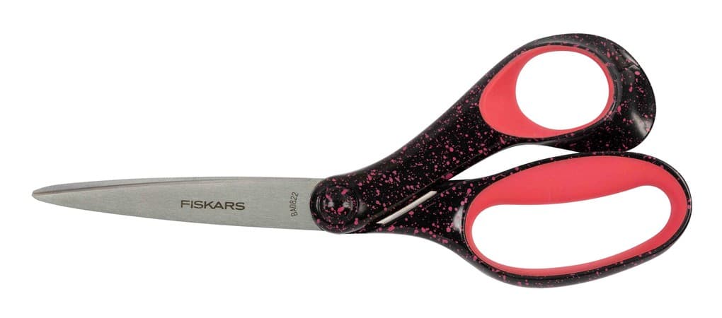Fiskars Teen Schere ab 15 Jahre, 20 cm gesprenkelt rosa