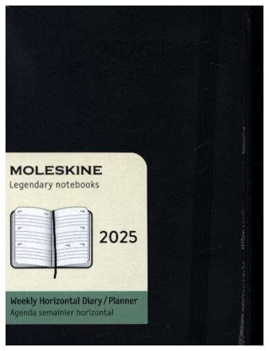 Moleskine 12 Monate Wochenkalender 2025, Pocket, Schwarz