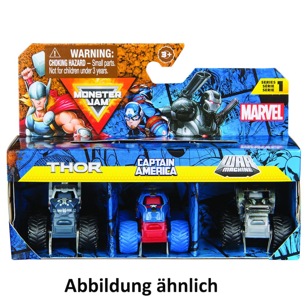 Spin Master - Monster Jam - Mini 3er-Pack Marvel