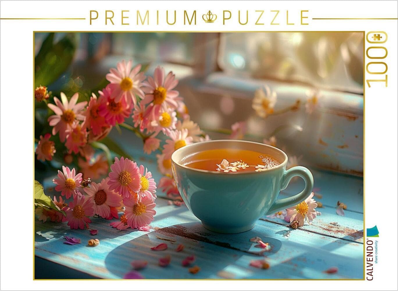 CALVENDO Puzzle Kräutertee in der Tasse | 1000 Teile Lege-Größe 64x48cm Foto-Puzzle für glückliche S
