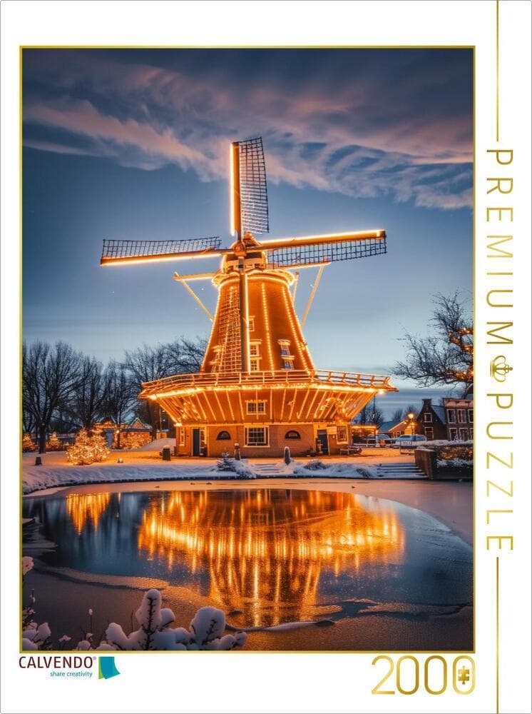 CALVENDO Puzzle Windmühlen im Abendlicht, verweben Träume und Geschichten im Gesicht | 2000 Teile Le