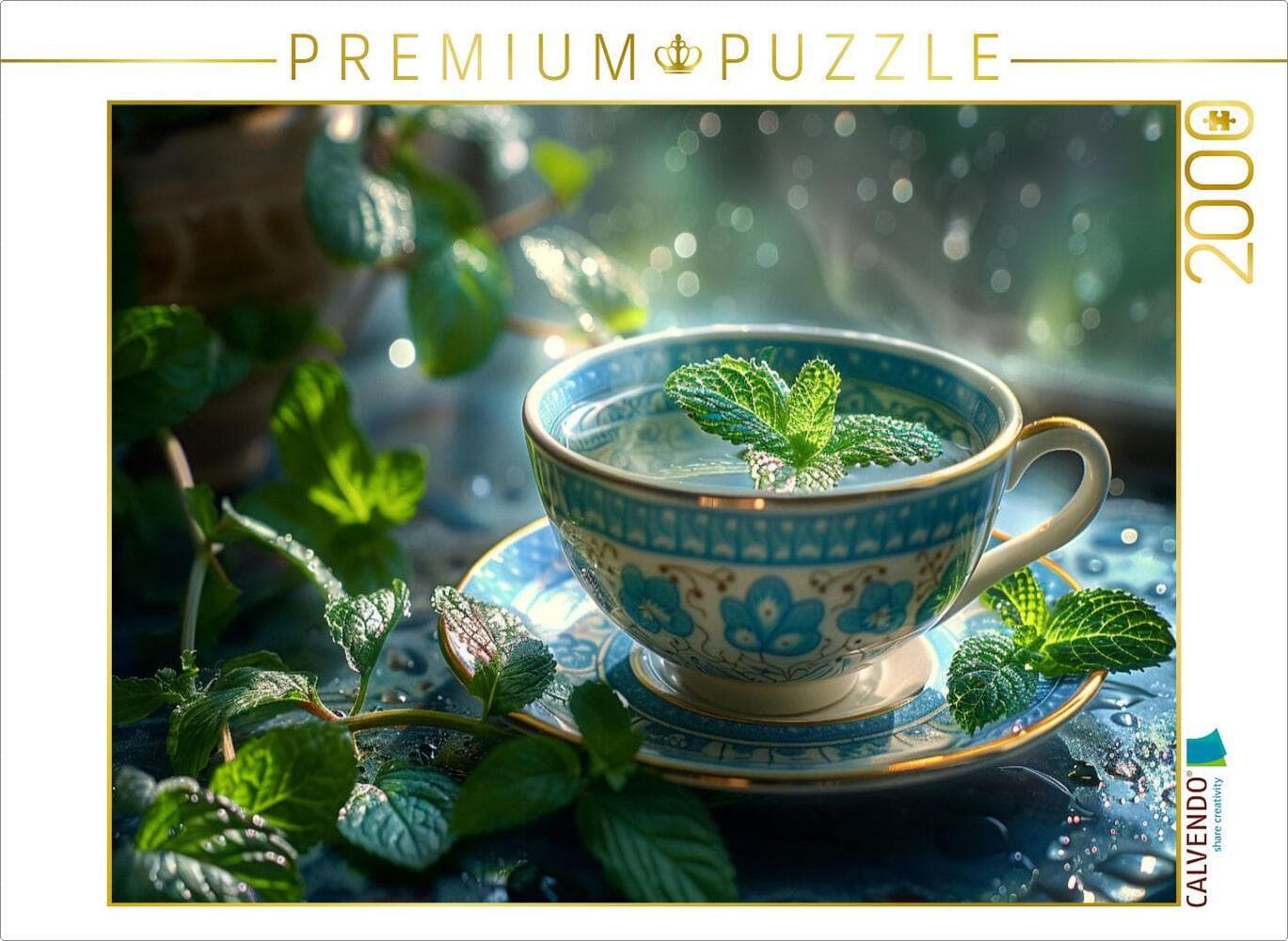 CALVENDO Puzzle Pfefferminztee in der Tasse | 2000 Teile Lege-Größe 90x67cm Foto-Puzzle für glücklic