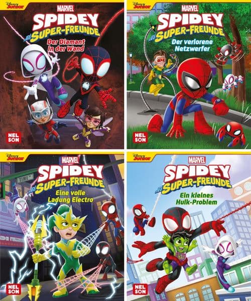 Nelson Mini-Bücher: MARVEL: Spidey und seine Super-Freunde 5-8: 24 Mini-Bücher im Display | Geschichten ab 3 Jahren im Mitnahmeformat