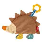 sigikid 43094 - Knistertuch Igel Yellow, 23 cm