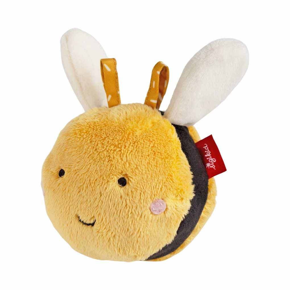 sigikid 42902 - Baby Aktiv Spielball Biene, Plüsch 9 cm, Babyspielzeug