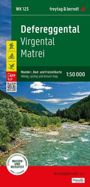 freytag & berndt Wanderkarte WK 123 Defereggental, Virgental - Matrei 1:50.000