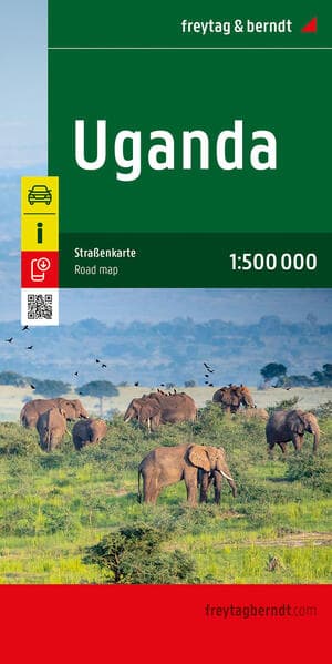 Uganda, Straßenkarte 1:500.000, freytag & berndt