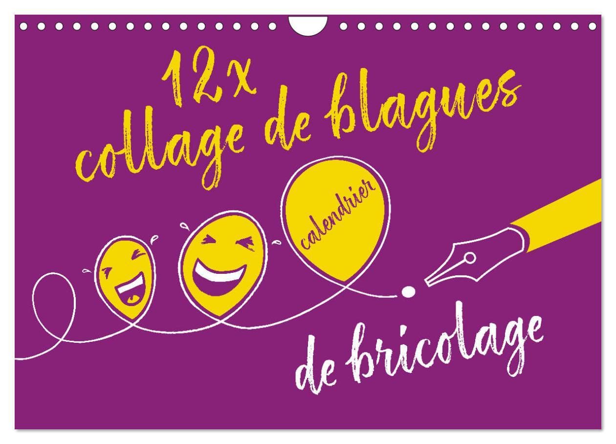 12 x collage de blagues - calendrier de bricolage (Calendrier mural 2025 DIN A4 vertical), CALVENDO calendrier mensuel