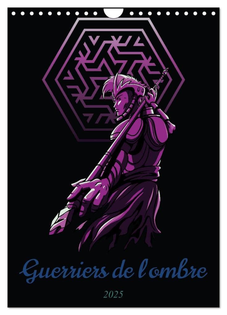 Guerriers de l'ombre (Calendrier mural 2025 DIN A4 horizontal), CALVENDO calendrier mensuel