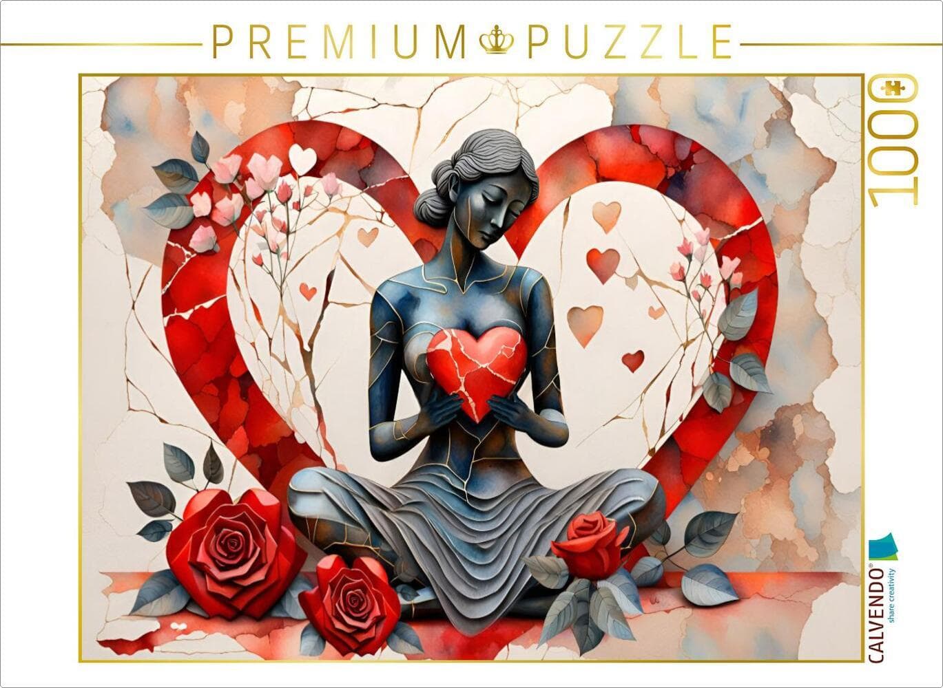 CALVENDO Puzzle Flammender Liebe | 1000 Teile Lege-Größe 64x48cm Foto-Puzzle für glückliche Stunden