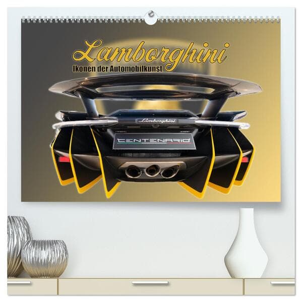 Ikonen der Automobilkunst (hochwertiger Premium Wandkalender 2025 DIN A2 quer), Kunstdruck in Hochgl