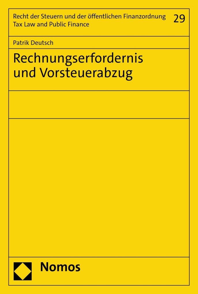 Rechnungserfordernis und Vorsteuerabzug