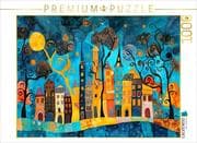 CALVENDO Puzzle Lichtermeer über Urbania   1000 Teile Lege-Größe 64x48cm Foto-Puzzle für glückliche