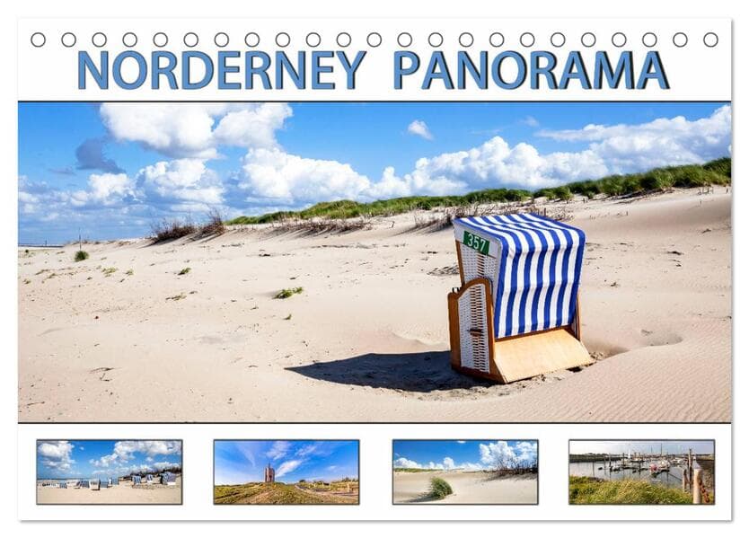NORDERNEY PANORAMA (Tischkalender 2025 DIN A5 quer), CALVENDO Monatskalender