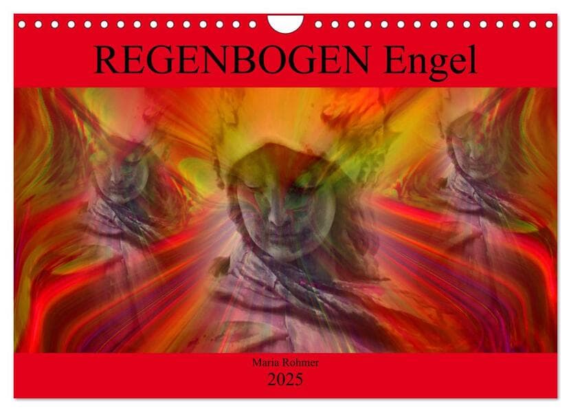 REGENBOGEN Engel (Wandkalender 2025 DIN A4 quer), CALVENDO Monatskalender