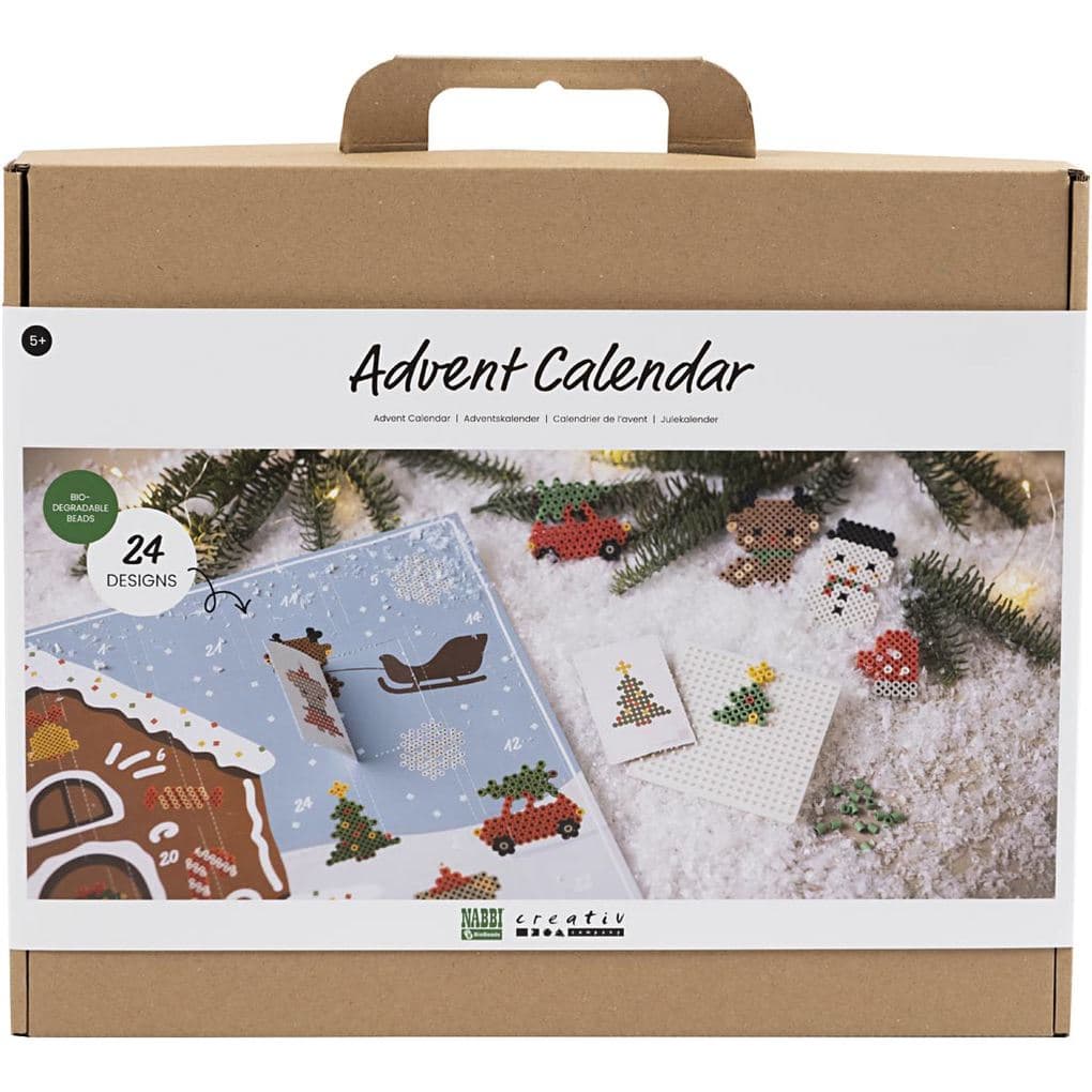 Creativ Company DIY Sets Fuse Beads NABBI BioBeads Adventskalender, 24 Designs, 1 Stück