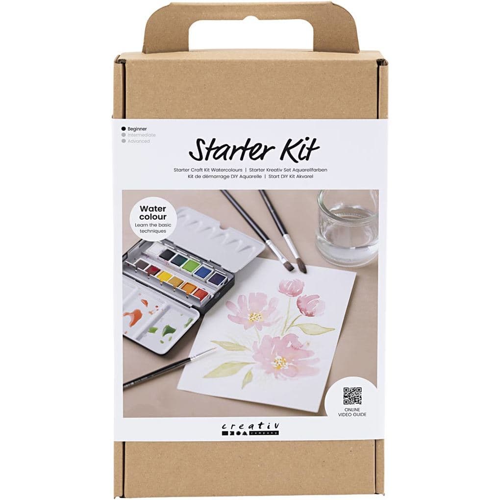 Creativ Company DIY Sets Malen Starter Kreativ Set Aquarellfarben, Kreativ Box