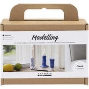 Creativ Company DIY Sets Modellieren Mini Kreativ Set Modellieren, Ultramarinblau, Kerzenhalter, Kre