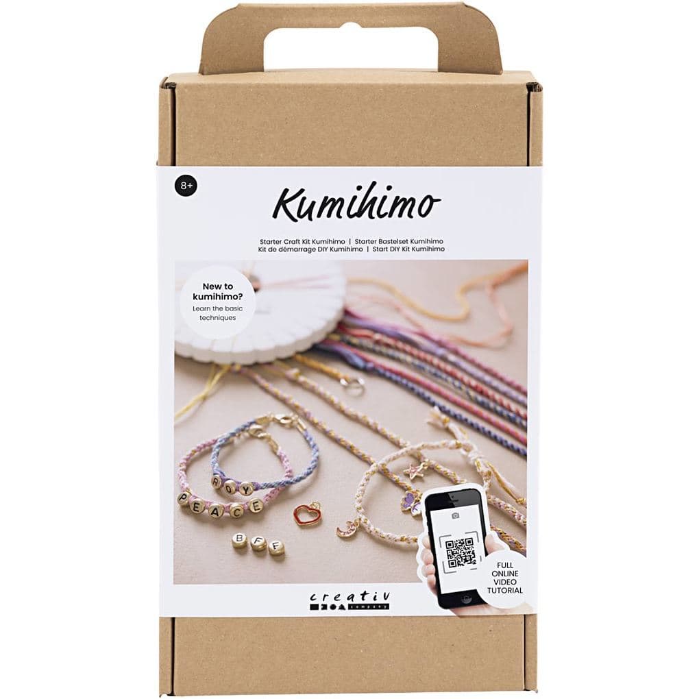 Creativ Company DIY Sets - Macramé Starter Kreativ Set, Makramee, Kumihimo, Freundschaftsarmband, Kreativ Box