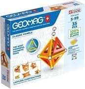 Invento 507037 - Geomag Classic Panels Green Line Recycled 35 pcs, Magnetischer Baukasten, Magnetspi