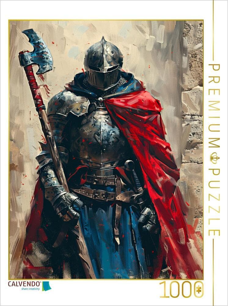 CALVENDO Puzzle Panzerreiter mit Hellebarde | 1000 Teile Lege-Größe 64x48cm Foto-Puzzle für glücklic
