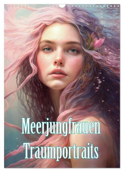Meerjungfrauen Traumportraits (Wandkalender 2025 DIN A3 hoch), CALVENDO Monatskalender