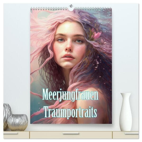 Meerjungfrauen Traumportraits (hochwertiger Premium Wandkalender 2025 DIN A2 hoch), Kunstdruck in Hochglanz