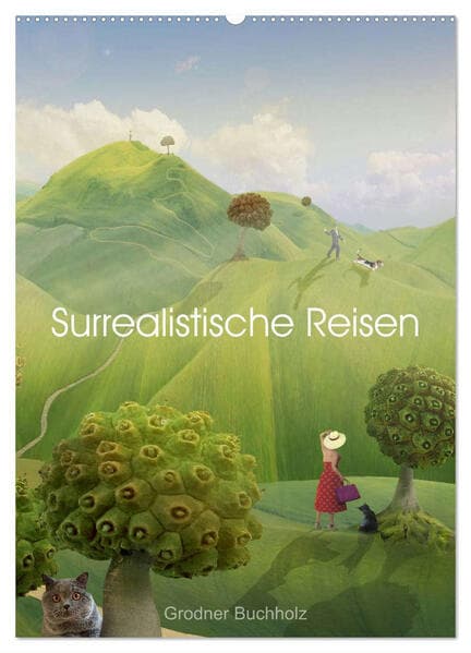 Surrealistische Reisen (Wandkalender 2025 DIN A2 hoch), CALVENDO Monatskalender