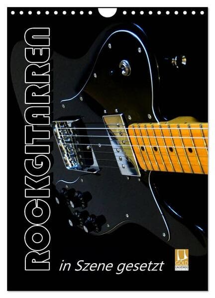 ROCKGITARREN in Szene gesetzt / Geburtstagskalender (Wandkalender 2025 DIN A4 hoch), CALVENDO Monatskalender