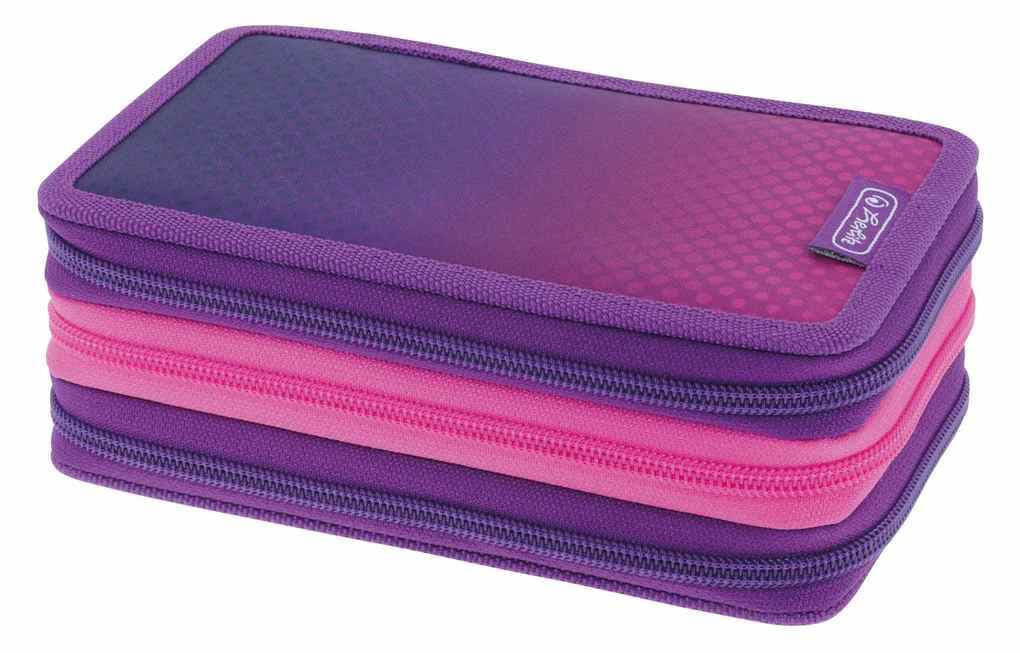 Herlitz Schüleretui TriCase 31-teilig Dip Dye Pink/Purple