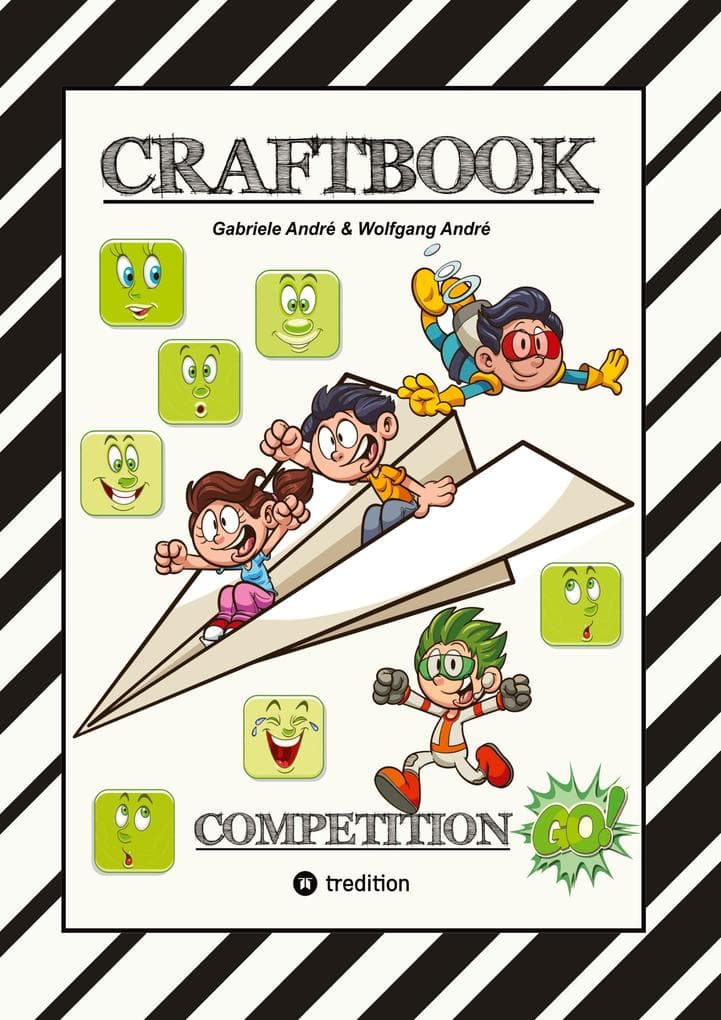 CRAFTBOOK - SPECIAL EDITION - 140 SEITEN LUSTIGE AUSMALMOTIVE - BASTELSPIELANLEITUNG - KNIFFLIGE RÄTSEL & AUFGABEN
