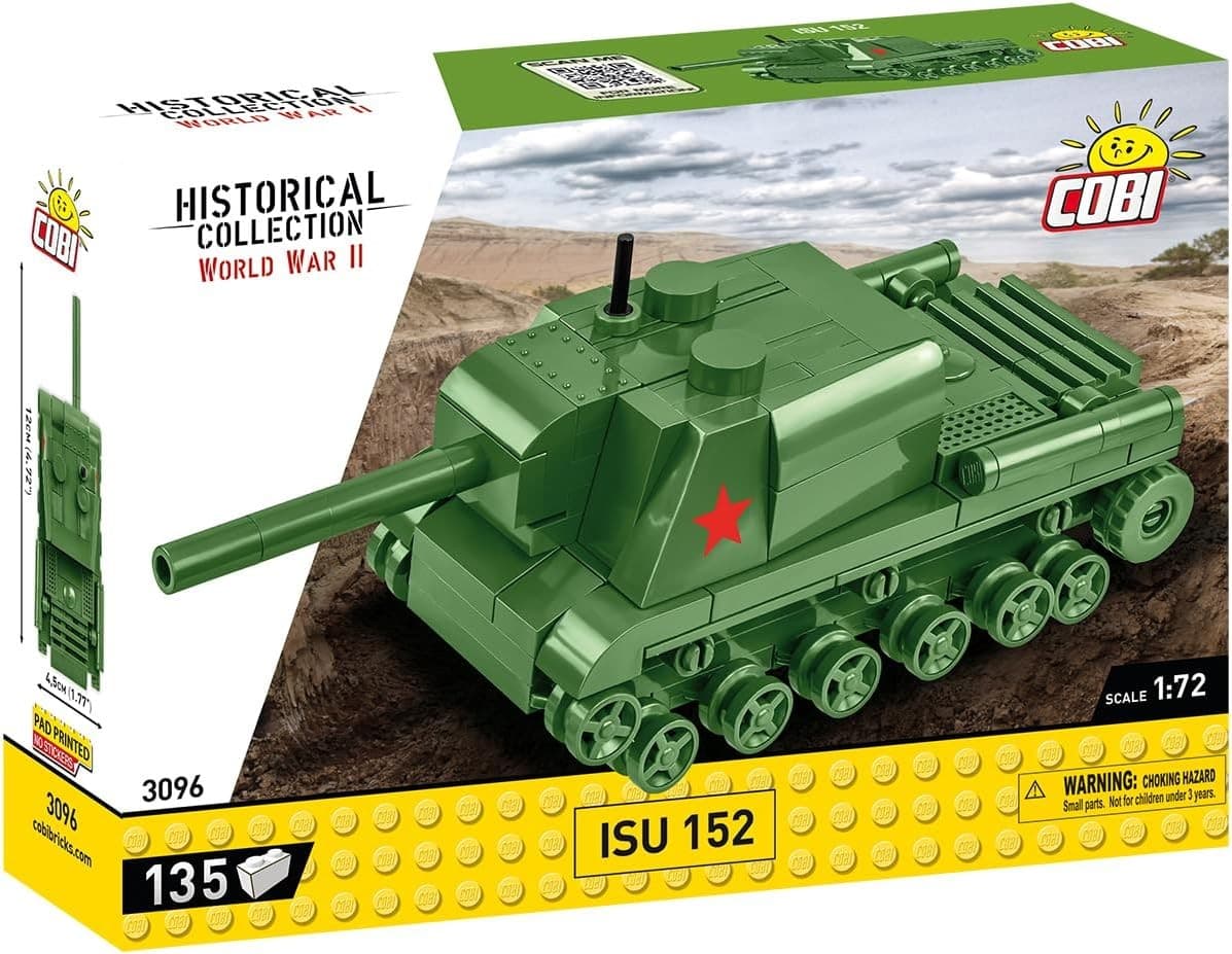 COBI Historical Collection 3096 - ISU 152 Panzer, WWII, 1:72 Bausatz, 135 Klemmbausteine