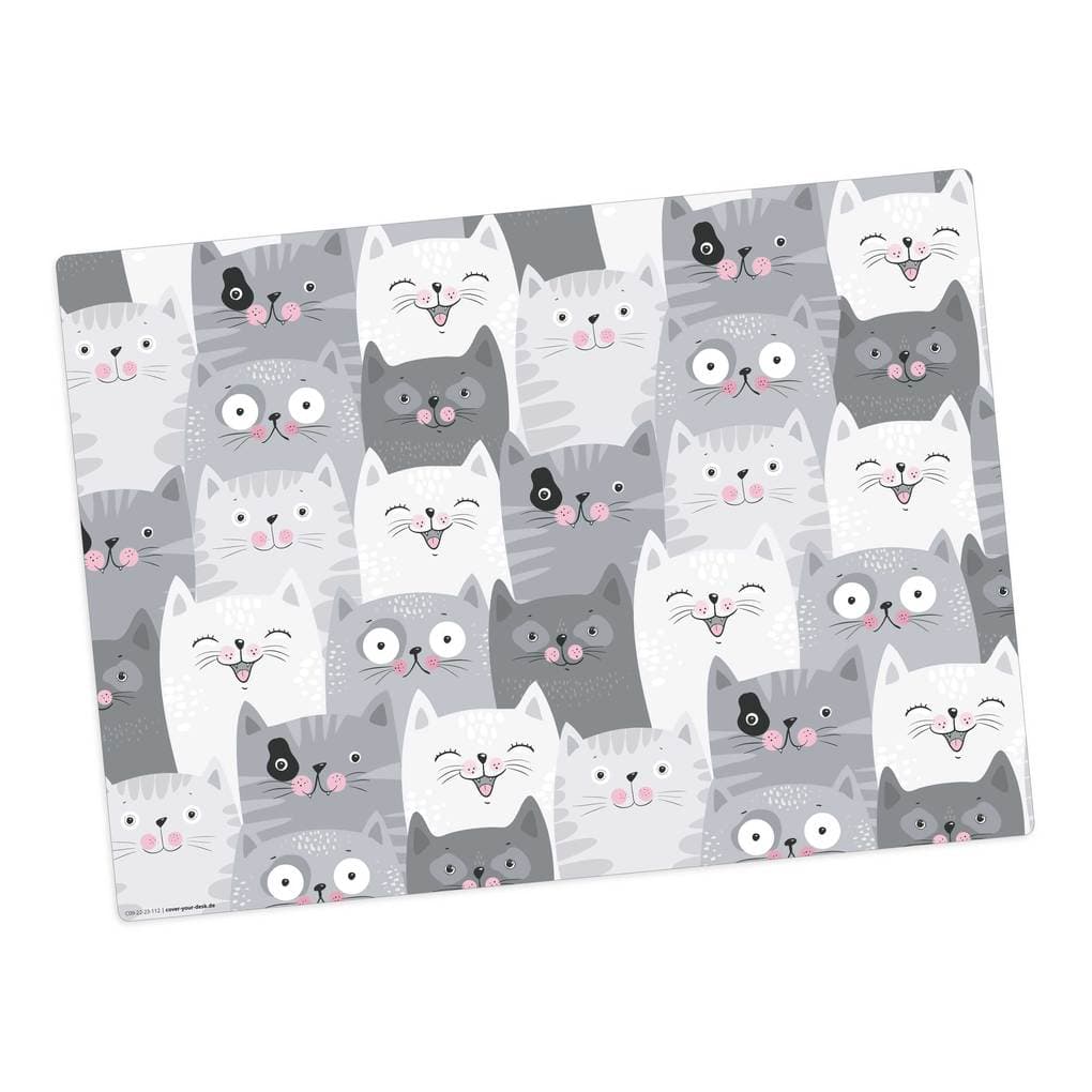 Tischsetmacher Tischset für Kinder Katzen-Konferenz, aus hochwertigem Vinyl , 44 x 32 cm