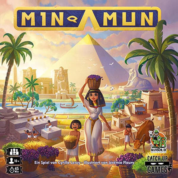 Kobold Spieleverlag 1023775 - Min-Amun, Brettspiel, Aufbauspiel