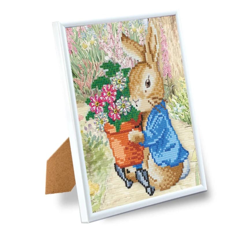 Craft Buddy CAM-PRBT01 - Peter Rabbit, Crystal Art Frame Kit 21x25cm