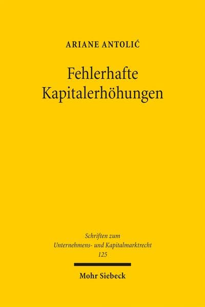 Fehlerhafte Kapitalerhöhungen