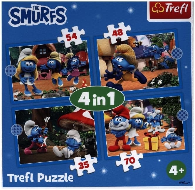 4 in 1 Puzzle - Die Schlümpfe