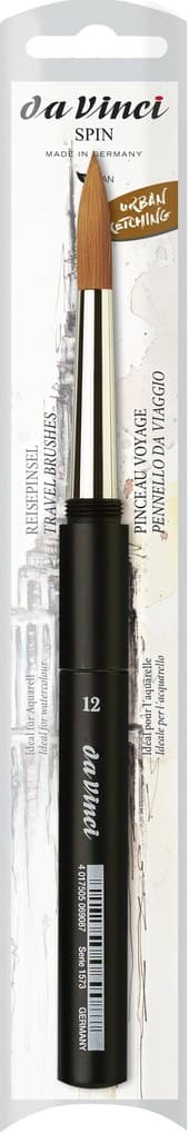 da Vinci Pinsel COSMOTOP-SPIN Aquarellpinsel, Serie 1573 Gr. 12, sogenannter Reisepinsel