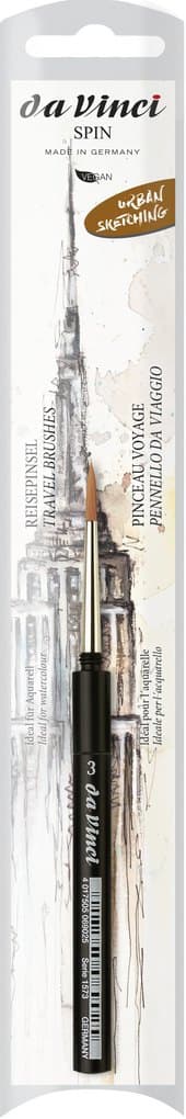 da Vinci Pinsel COSMOTOP-SPIN Aquarellpinsel, Serie 1573 Gr. 3, sogenannter Reisepinsel